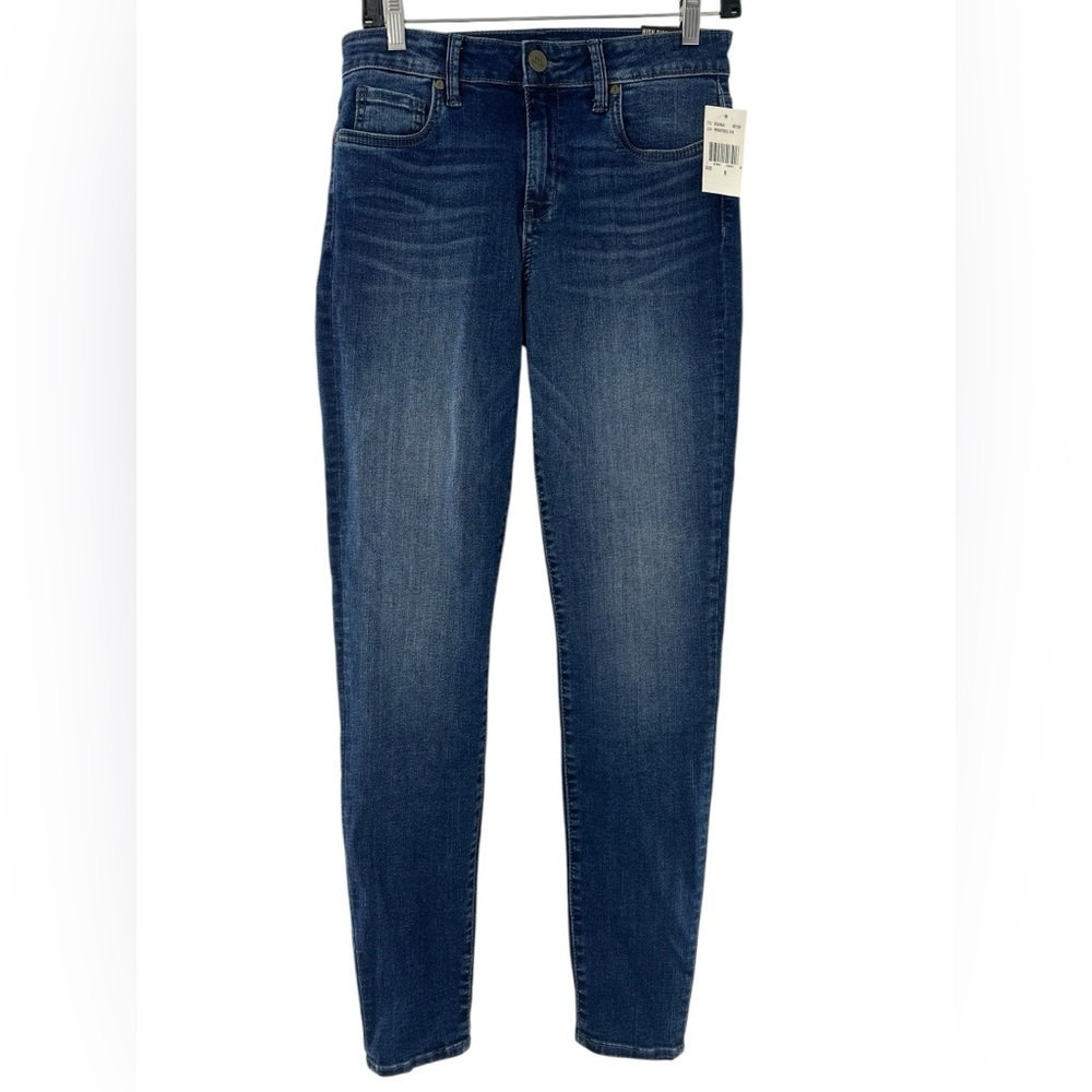 NWT Kut from the Kloth High Rise Toothpick Skinny Petite Dark-Wash Jeans 6